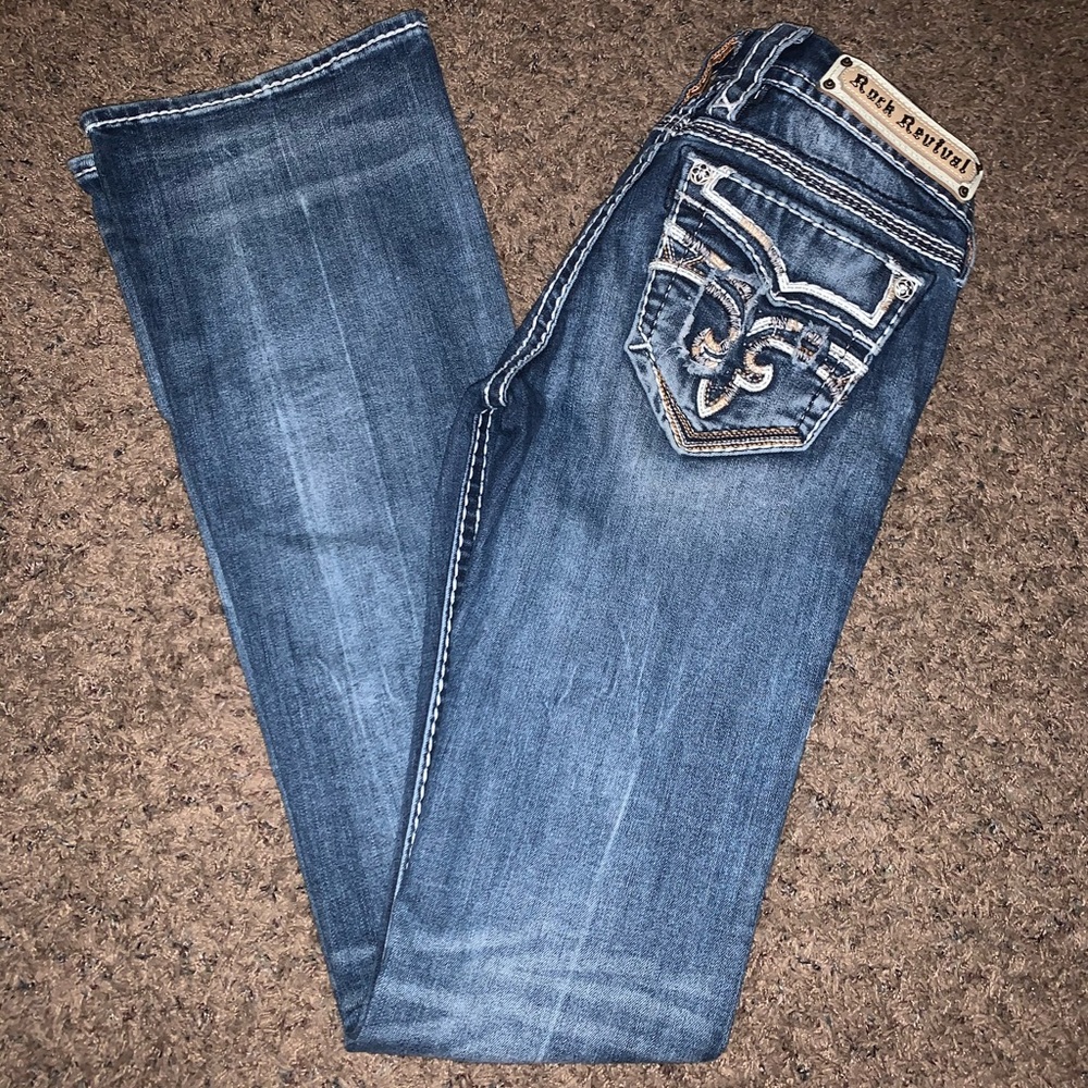 Women Rock Revival Bootcut Jeans (Size 25 XL)
